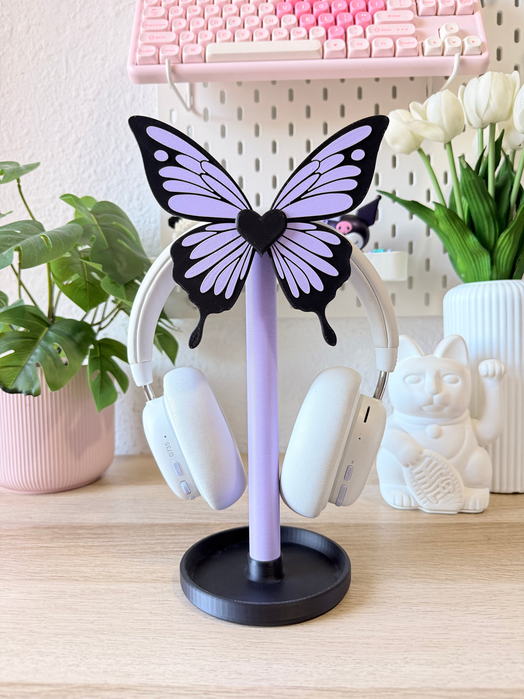 Purple Butterfly - Headset Stand