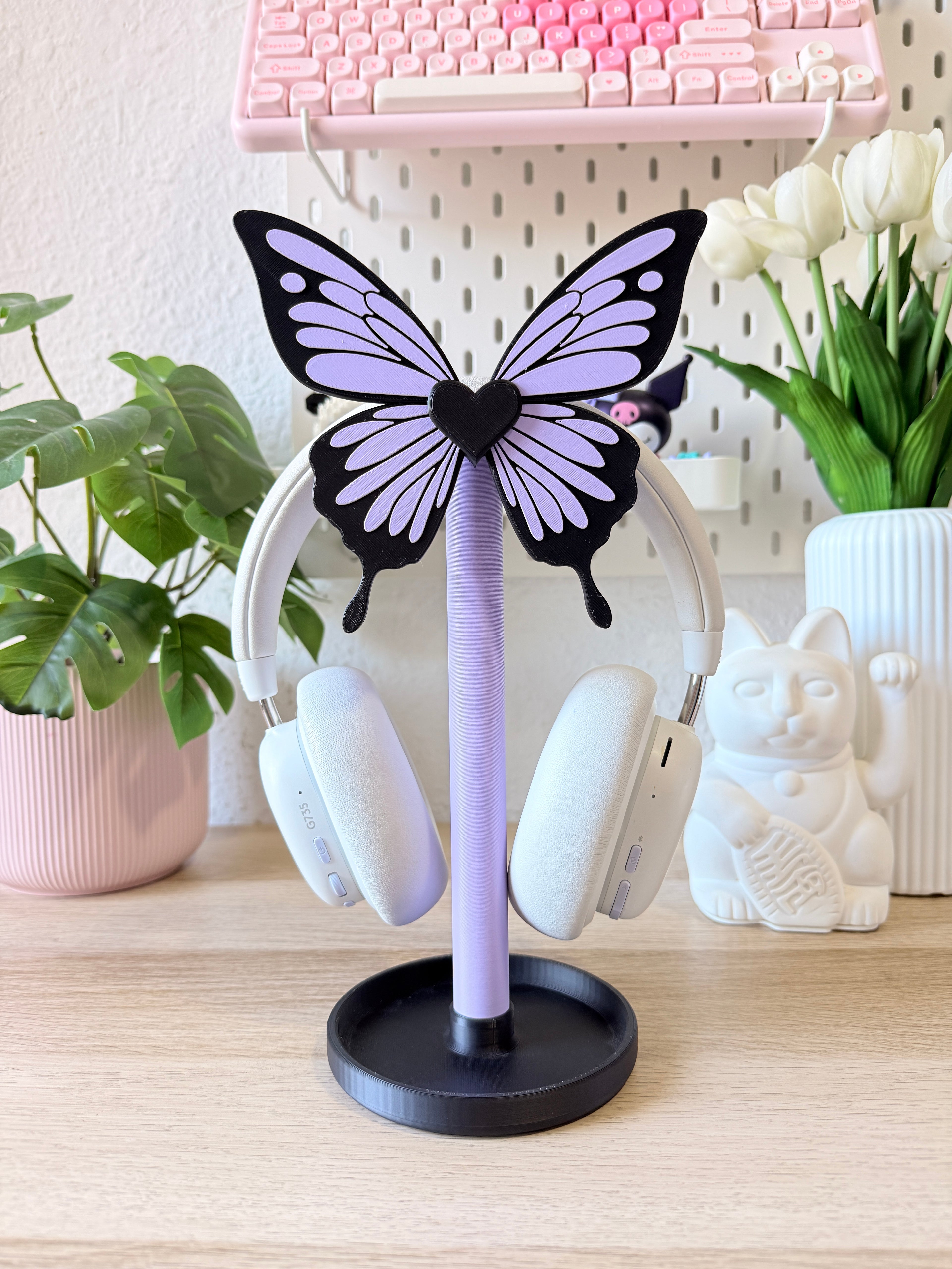 Purple Butterfly - Headset Stand
