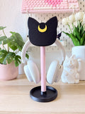 Black Magical Cat - Headset stand