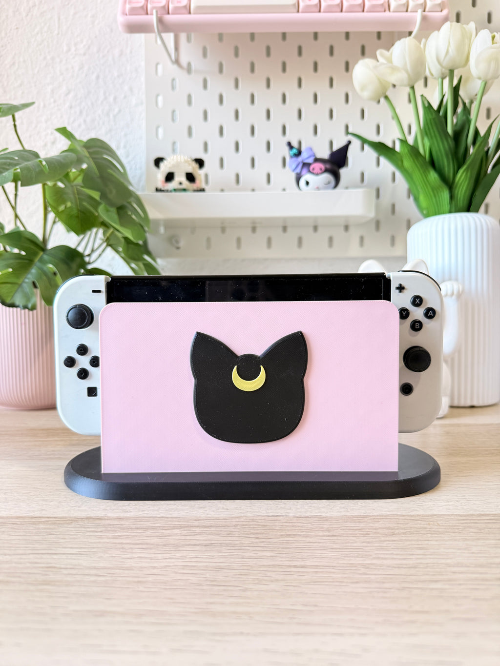 Black Magical Cat - Switch Dock Cover