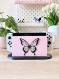 Pink Butterfly - Switch Dock Cover