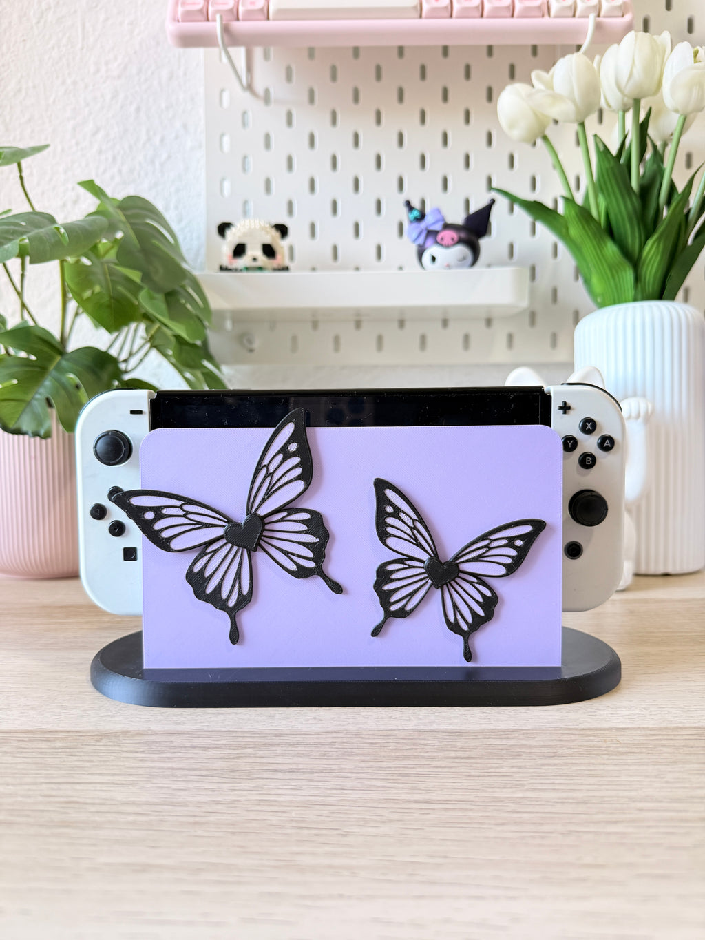 Purple Butterfly - Switch Dock Cover