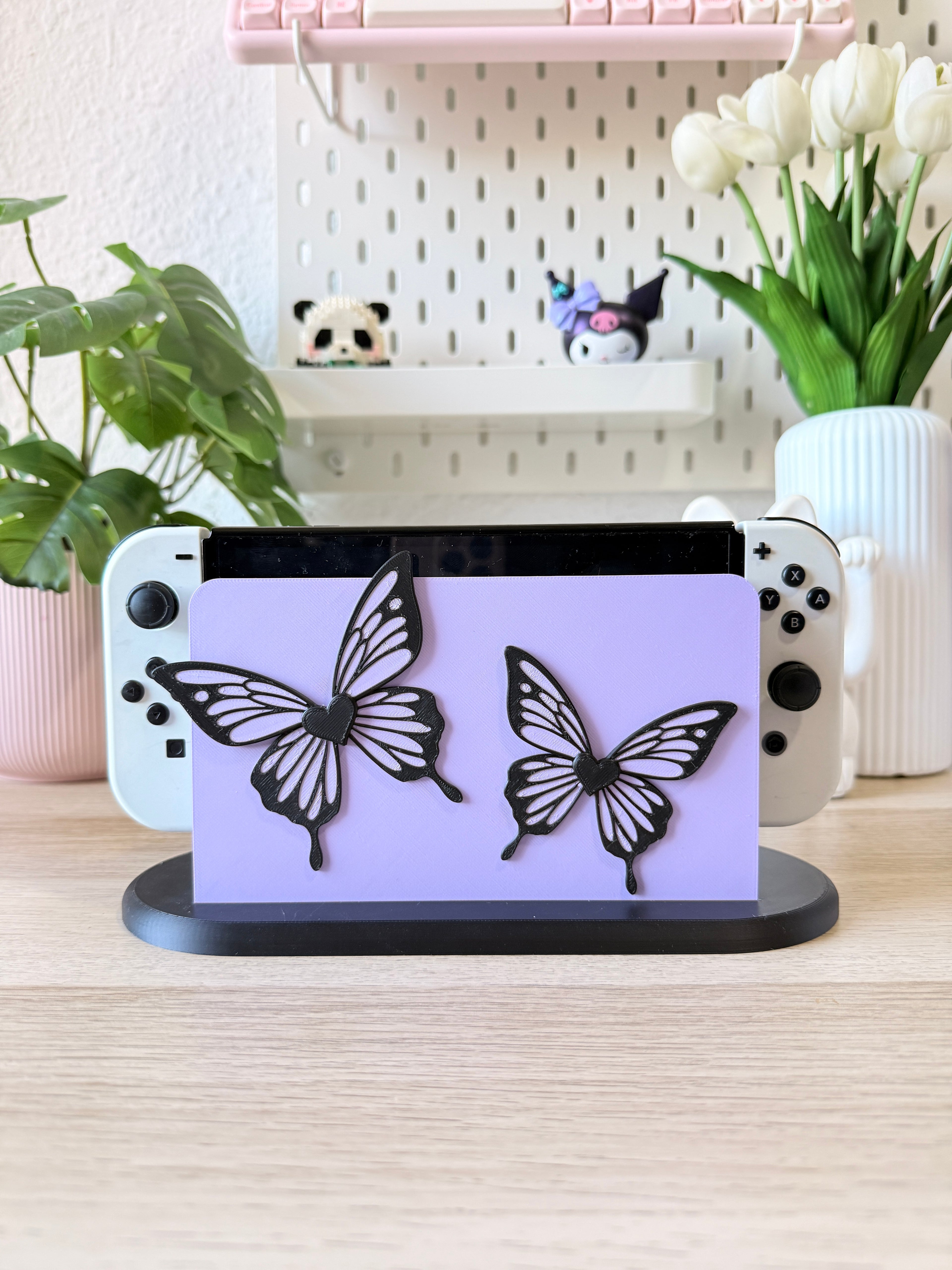 Purple Butterfly - Switch Dock Cover